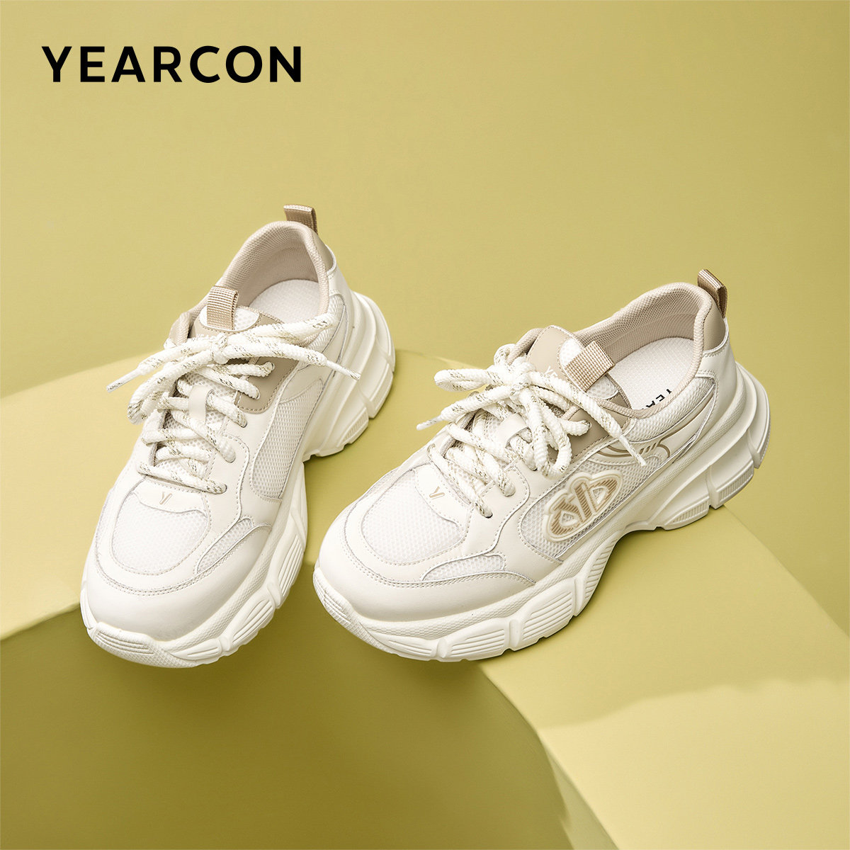 意尔康女鞋2025秋季新款松糕厚底老爹鞋软底运动休闲单鞋小个子,淘宝优惠券,粉丝福利购,淘宝优惠卷