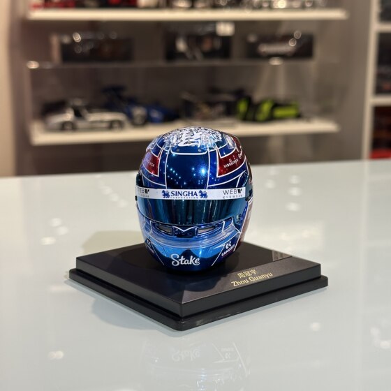 Spot 1 5 Spark Zhou Guanyu's 2024 final work Saobo F1 Team British Station limited helmet model