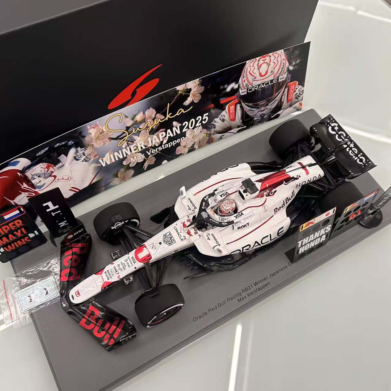 预1:18/43 Spark 红牛F1 RB21维斯塔潘日本夺冠特涂2025车模,淘宝优惠券,粉丝福利购,淘宝优惠卷