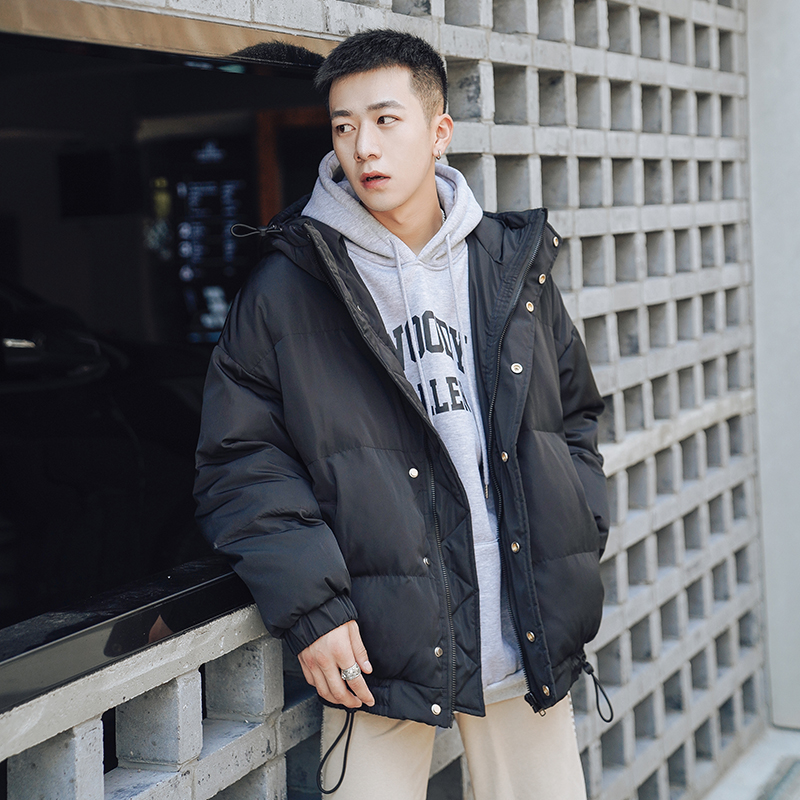 冬季新款加厚棉衣男潮流连帽保暖棉服宽松帅气男生棉袄外套衣服 冬季新款加厚棉衣男潮流连帽保暖棉服宽松帅气男生棉袄外套衣服