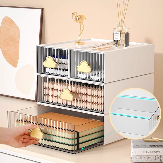 Desktop storage box drawer type office