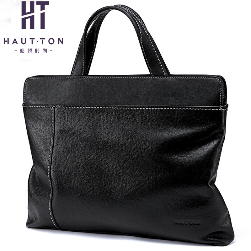 皓顿手提包男真皮商务公文包牛皮 皓顿尚惠男士包袋