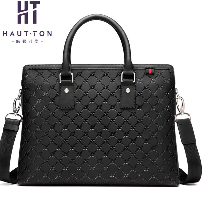 皓顿手提包男牛皮商务青年男包 皓顿尚惠男士包袋