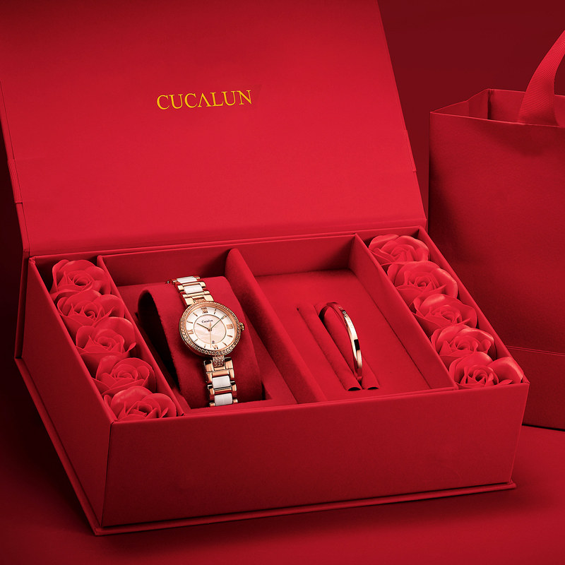 陶瓷女款正品名牌黑色2020年手表 古卡伦国产腕表