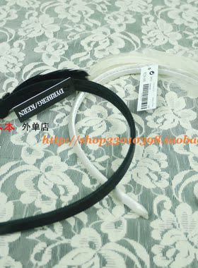 欧美风羽毛米白色头箍大蝴蝶结