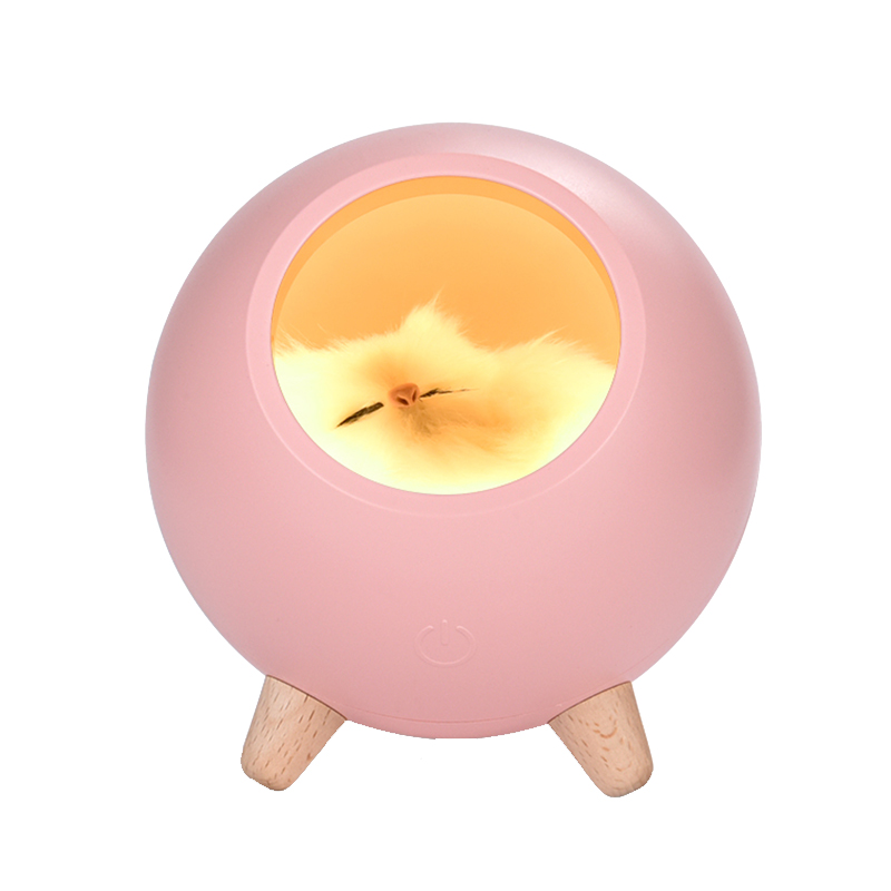 创意萌宠氛围灯猫窝小夜灯卧室床头灯可爱伴睡眠台灯儿童生日礼物