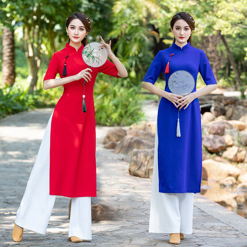 新款广场舞民族风古典舞套装练功服 哈萌民族服装/舞台装