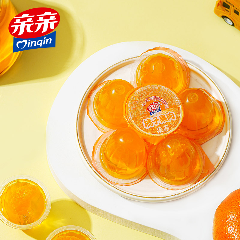 亲亲果冻组合1495g桔子果肉水果冻蒟蒻吸吸儿童零食礼包小龙虾条