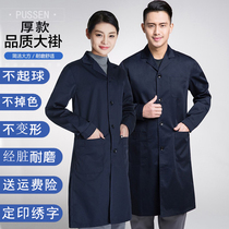 Large Vest Work Suit Mens Hide Blue Sturdy Wear and Wear Thick long Coat Boutique Jacket Hood Clothing Labor for Women Winter