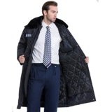 Зимняя длинная куртка, съемная шапка, длина макси, увеличенная толщина