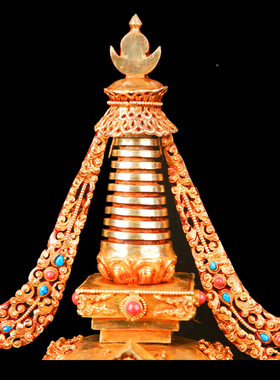 尼泊尔高档精品纯银舍利塔