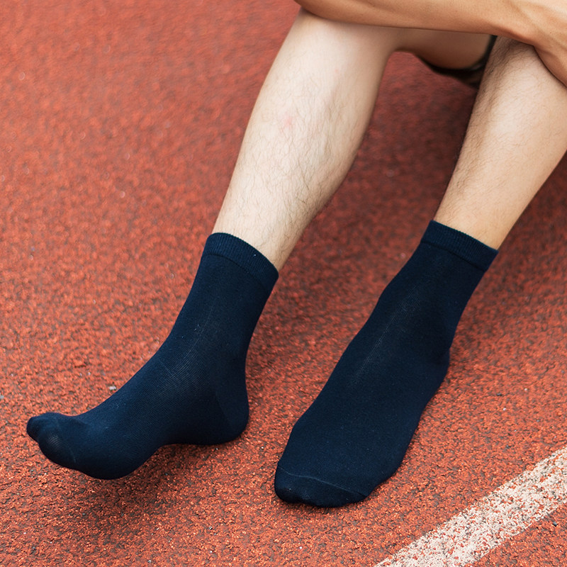 男士春秋中长筒纯色素色棉袜子 zedeye短袜/打底袜/丝袜/美腿袜