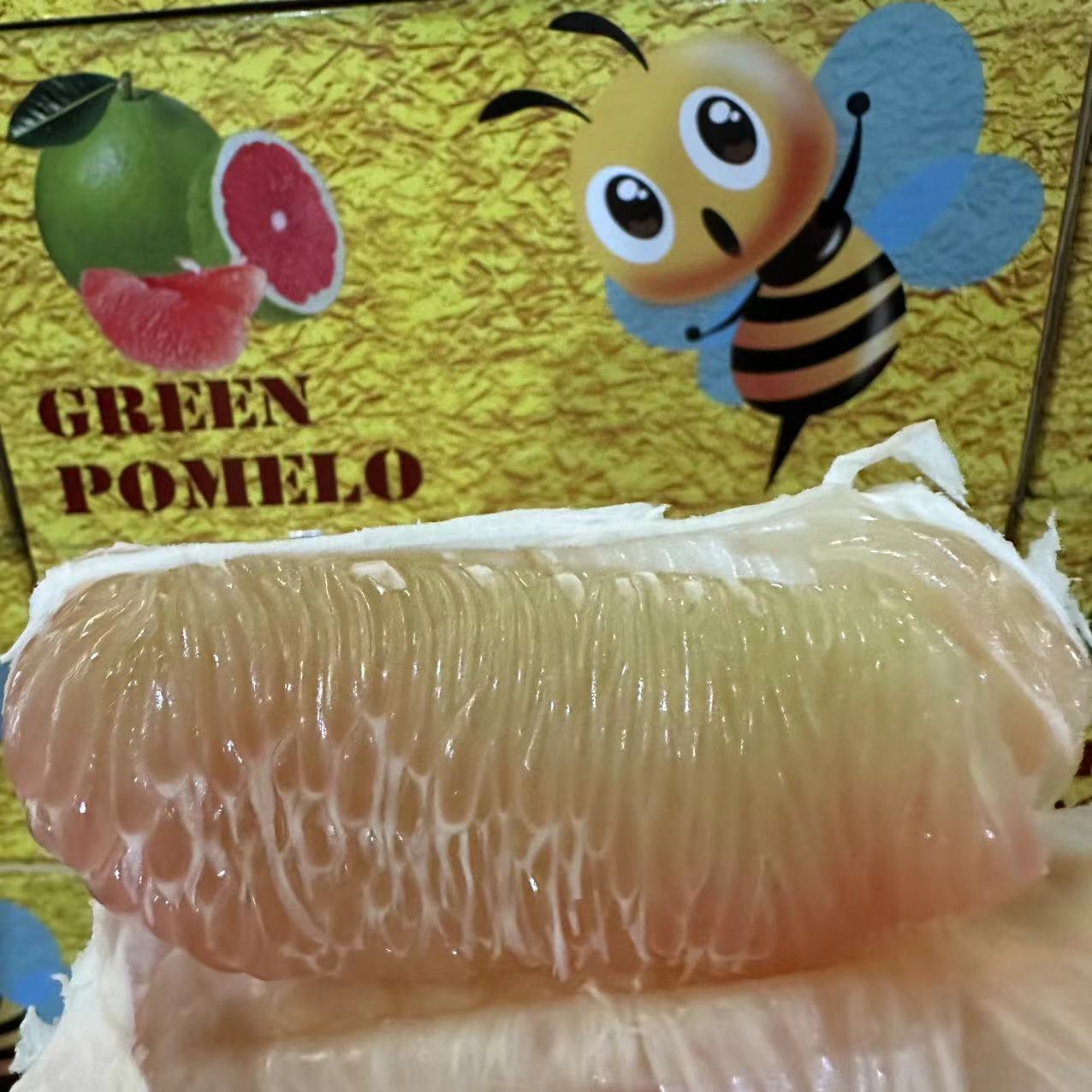 泰国小蜜蜂翡翠金柚 原箱约8斤4-5个 进口新鲜柚子糖觅泰柚子嫩脆 - 图2