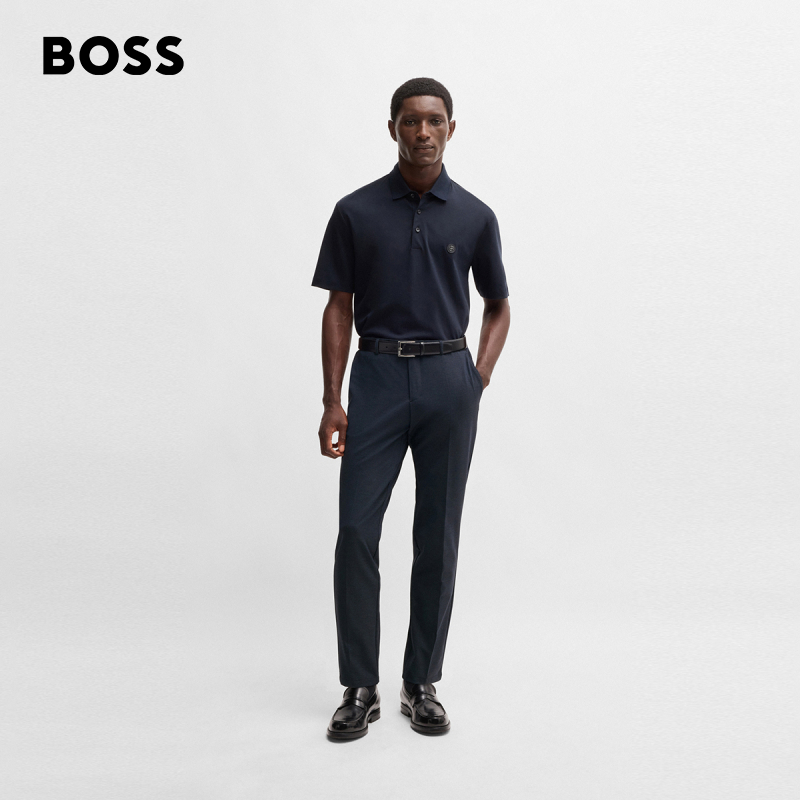 【机能通勤 可机洗】HUGO BOSS男士25春季新款弹力修身版型长裤