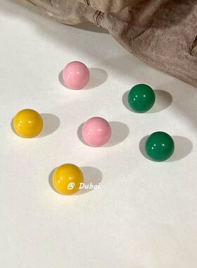 多巴胺黄色豆豆耳钉无孔耳夹