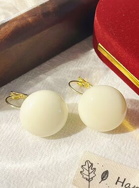 多巴胺彩色圆球耳环2025新款