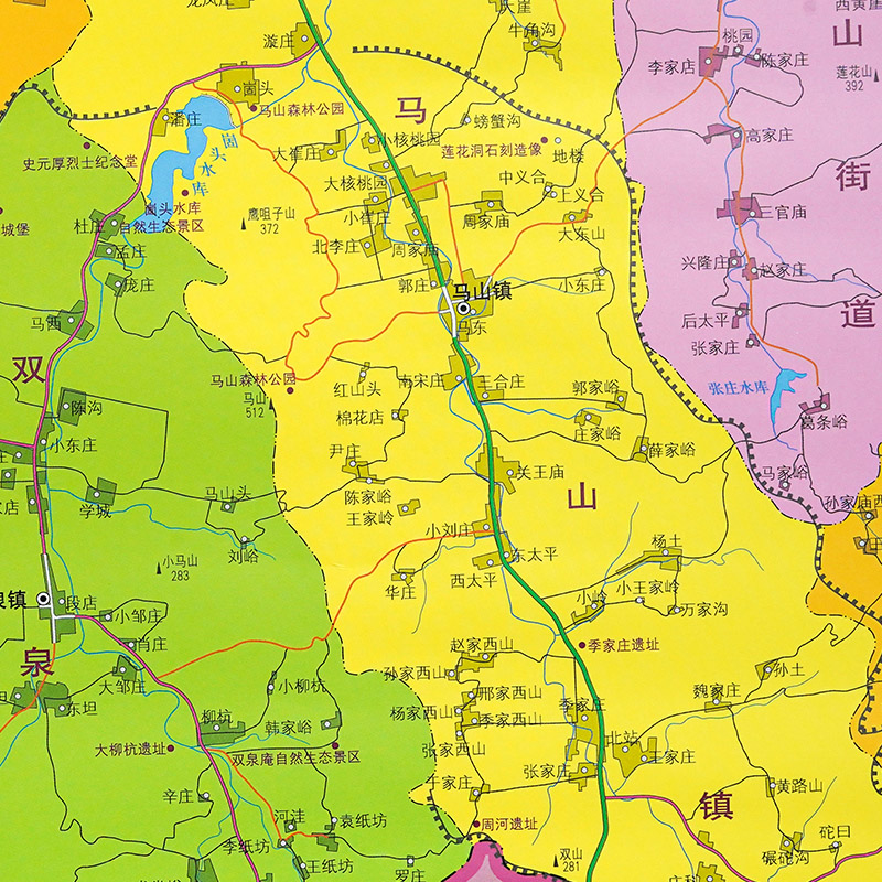 【官方直营】长清区地图挂图济南市区地图交通铁路高速地图详细到部分村镇街道约1.1x0.8米覆膜防水无折痕济南市区县地图系列-图2