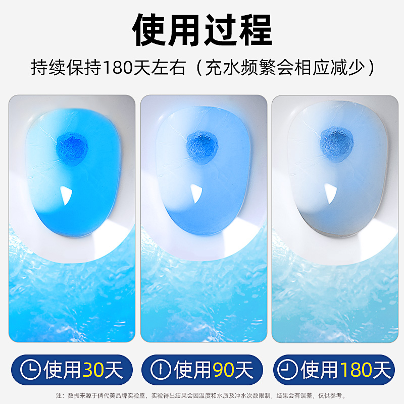 俏代美旗舰店洁厕灵马桶清洁剂洗厕所卫生间神器清香型蓝泡泡洁厕宝除臭去异味3