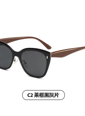 加工定制一体式镜片 防紫外线未来感痞帅高级感偏光太阳镜55131