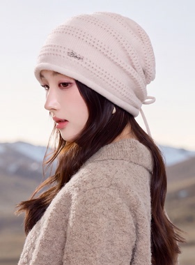 秋冬保暖护耳堆堆帽女显脸小