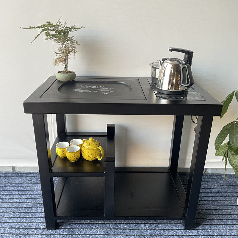 老榆木茶桌全实木大料茶水柜轻奢角边几简约茶几茶道桌烧水小茶台,淘宝优惠券,粉丝福利购,淘宝优惠卷