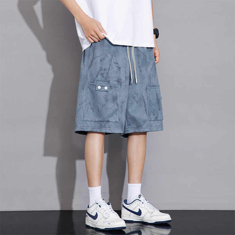 夏季大码潮牌扎染短裤胖男生直筒中裤加肥加大宽松休闲五分裤,淘宝优惠券,粉丝福利购,淘宝优惠卷