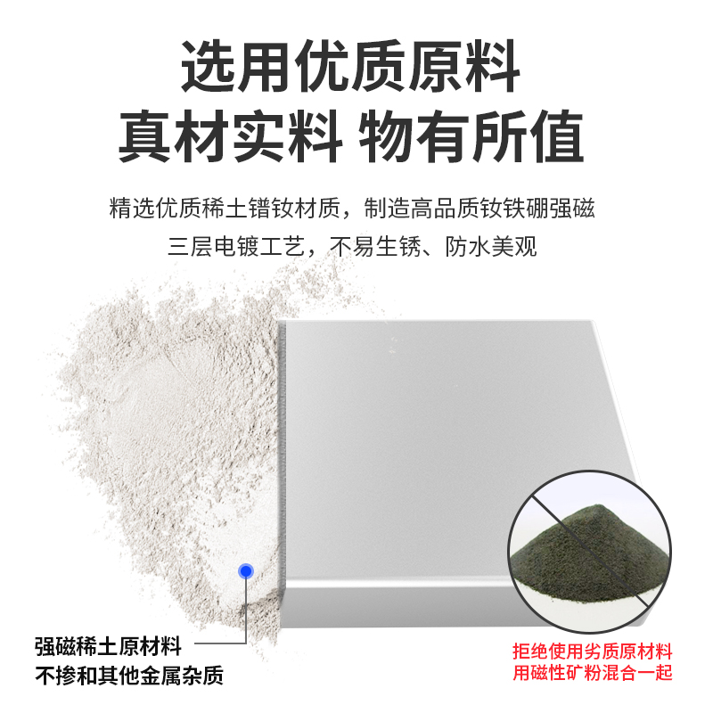 60x40x10mm强力磁铁高强吸铁石长方形60*40*10钕铁硼磁石超强磁钢 - 图1