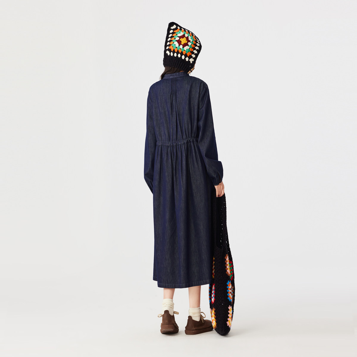 飞鸟和新酒商场同款女装新款中长款宽松牛仔连衣裙FJ470183010