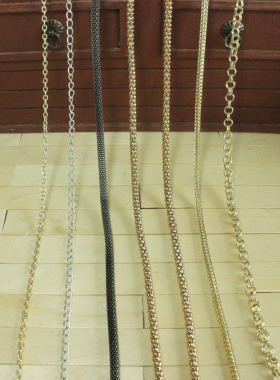 1米金色链条手工蛇皮链O型链