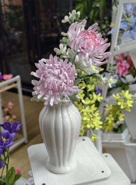 纯手工菊花扭扭棒花假花摆设客厅餐桌装饰品插花束摆件花艺摆设