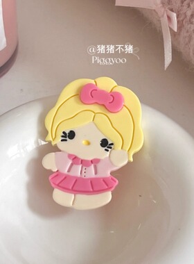 定制可爱醋酸发夹kt卡通猫咪发夹立体感拼接鸭嘴夹甜美发饰