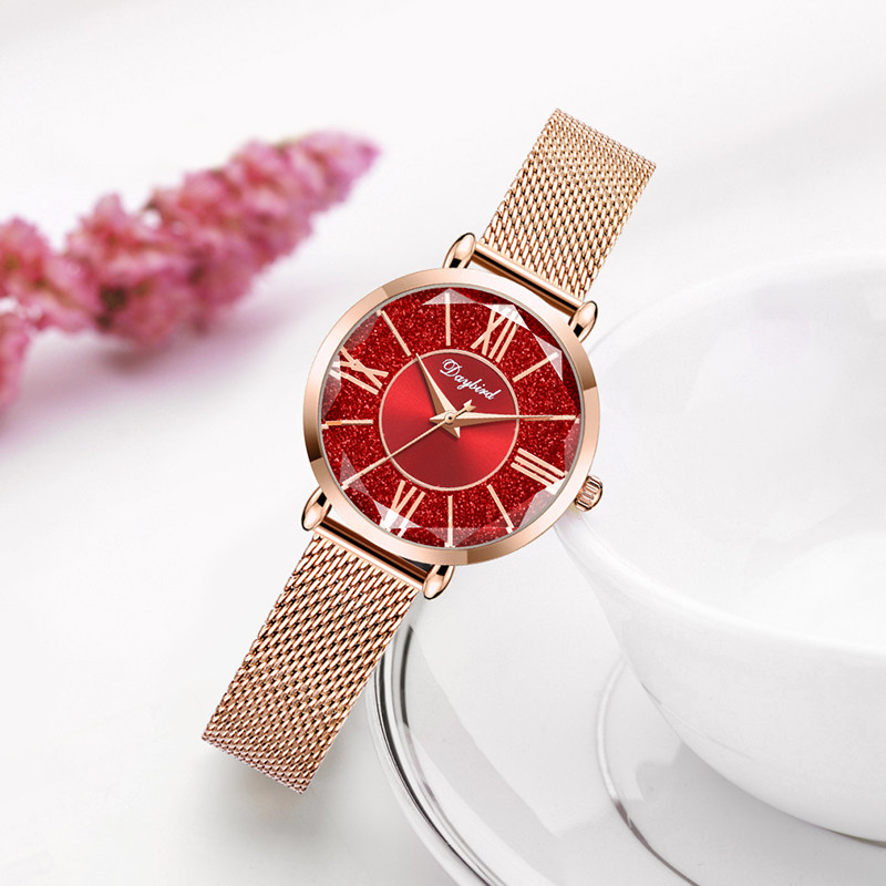 正品简约气质镶钻满天星休闲手表 aba艾彼艾国产腕表