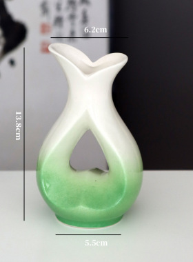 陶瓷插花干花瓶餐桌面仿真花摆件装饰品客厅家居办公水培花器采购