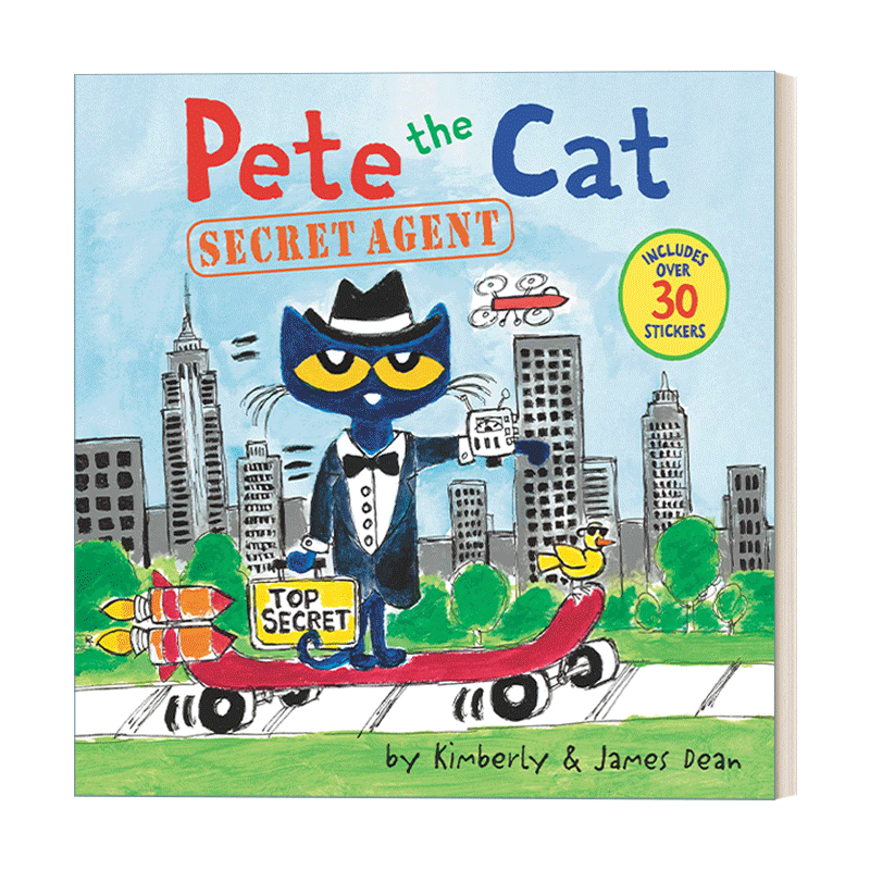 皮特猫特工 英文原版绘本 Pete the Cat: Secret Agent 平装绘本 儿童英语入门学习启蒙阅读图画故事书 英文版 进口英语原版书籍 - 图0