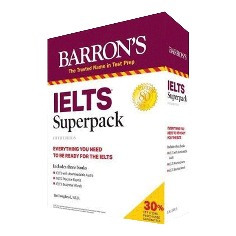 英文原版 IELTS Superpack Barron's Test Prep 巴朗雅思备考套装 新版 3本 英文版 进口英语原版书籍 - 图0