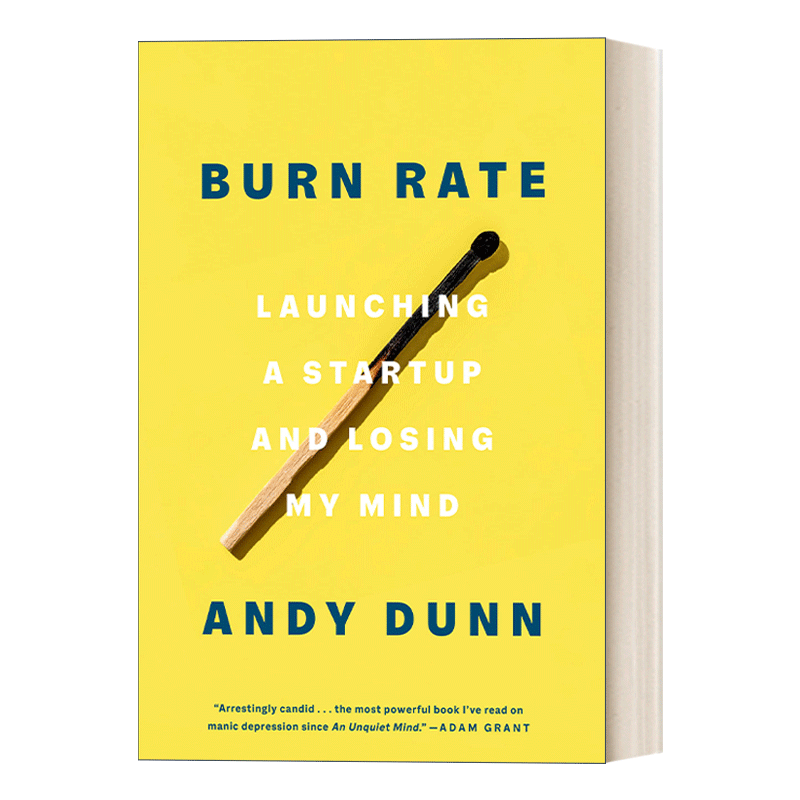 烧钱率 英文原版 Burn Rate 创业与失去理智 Andy Dunn 双相情感障碍 精装 英文版 进口英语原版书籍