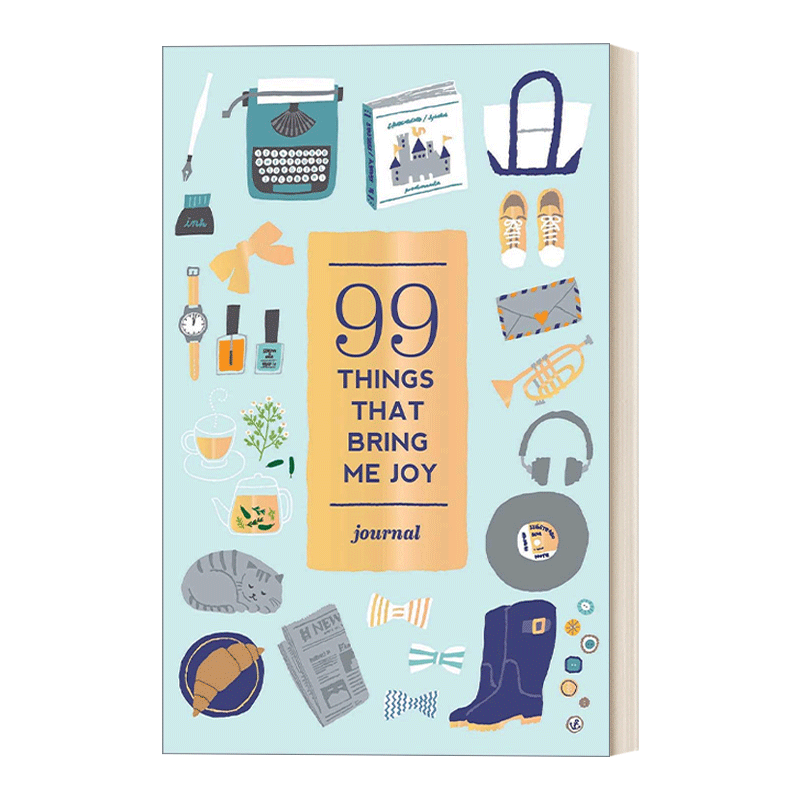 英文原版 99 Things That Bring Me Joy Guided Journal 99件让我快乐的事 导览日记 插画配图 英文版 进口英语原版书籍 - 图0