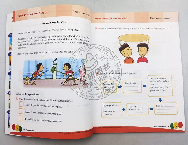 学乐学习列车系列练习册L2 故事类阅读理解 英文原版 Scholastic Learning Express L2 Story Comprehension 小学二年级英语教材