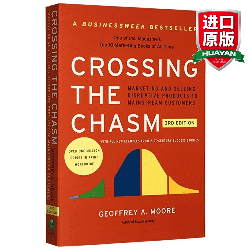 跨越鸿沟英文原版 Crossing the Chasm英文版市场营销书颠覆性产品营销正版进口书籍可搭挑战者销售市场策略华尔街之狼-图0