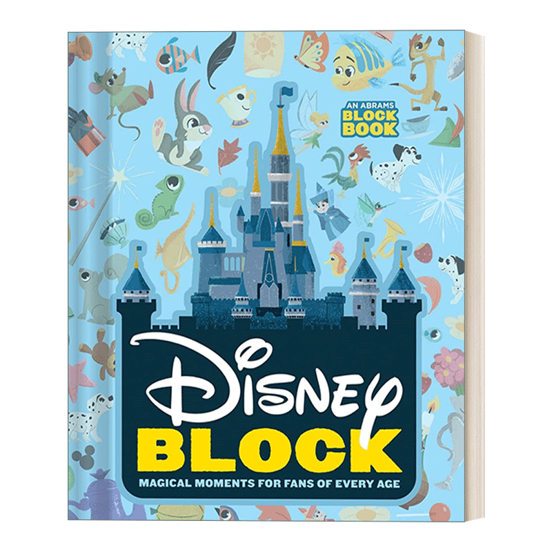 英文原版绘本 Disney Block 迪斯尼经典动画电影绘本 镂空设计造型纸板书 异型书 Alphablock创意字母同系列 英文版 进口英语书籍