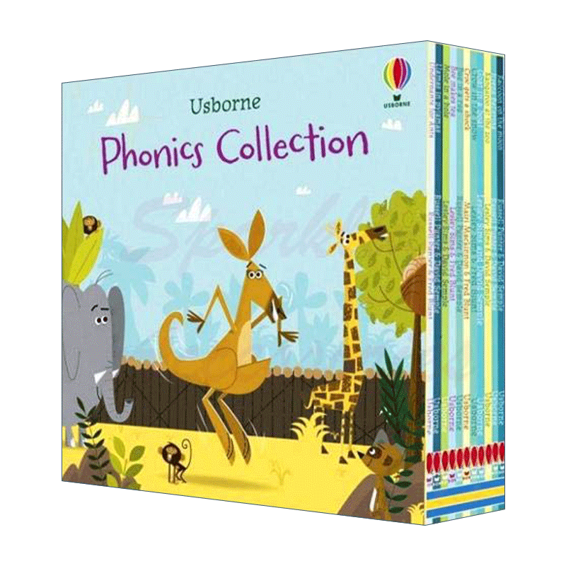 英文原版 Usborne Phonics Collection Mini Phonics Boxset 尤斯伯恩自然发音拼读 12本套装 英文版 进口英语原版书籍