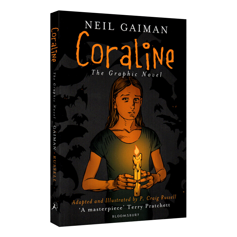 英文原版小说 Coraline 鬼妈妈 卡洛琳 漫画绘本 Neil Gaiman 英文版 进口英语原版书籍搭好兆头坟场之书美国众神北欧神话 - 图1