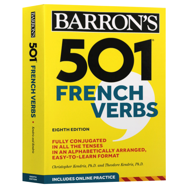 巴朗501个法语动词 英文原版 501 French Verbs 英语法语双语字典 英文版进口原版工具书