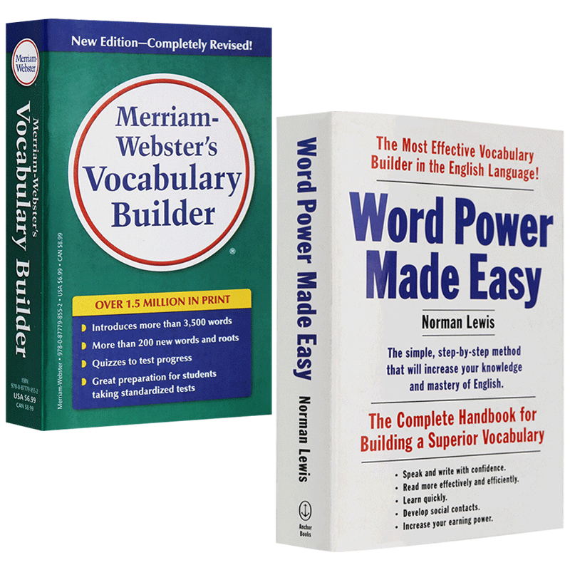 word power made easy单词的力量+韦小绿韦氏字根词根词典Merriam Webster's Vocabulary Builder英文原版词汇英英字典小白小绿书