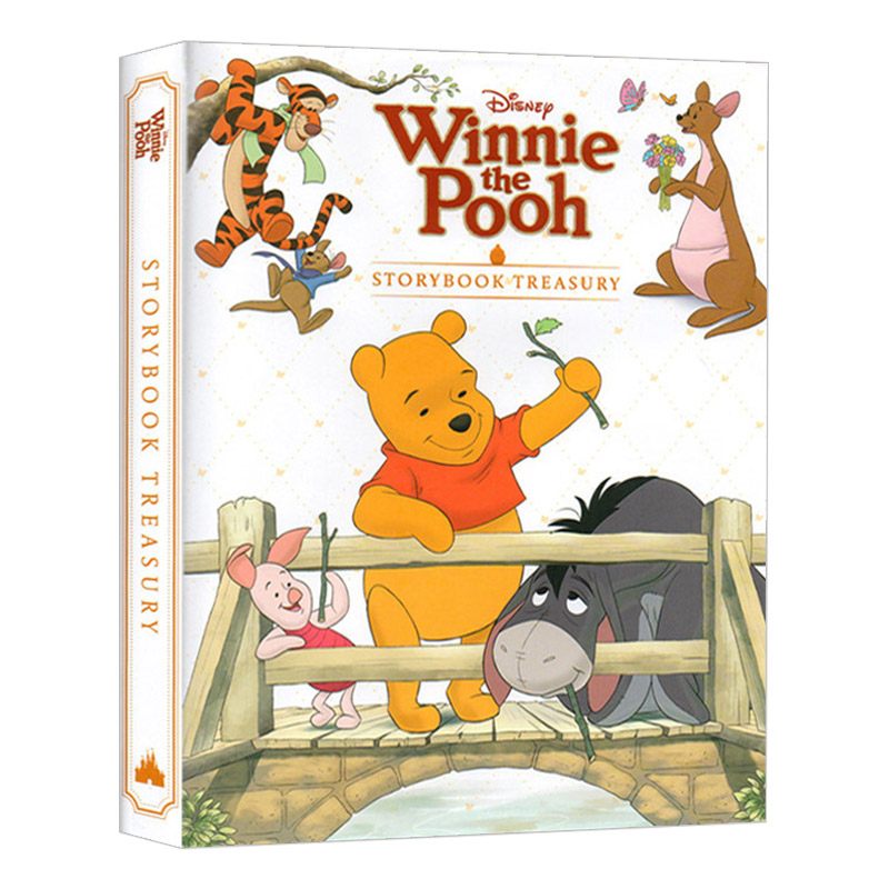 华研原版小熊维尼故事集英文原版 Disney Winnie the Pooh Storybook Treasury四个故事合辑儿童经典童话故事英文版进口书-图0