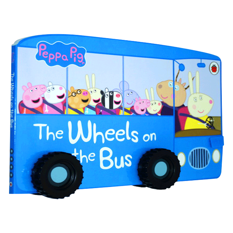 巴士公车上的轮子 英文原版 Sing Along with Peppa Pig The Wheels on the Bus 粉红猪小猪佩奇儿歌童谣绘本纸板书启蒙互动玩具书 - 图0