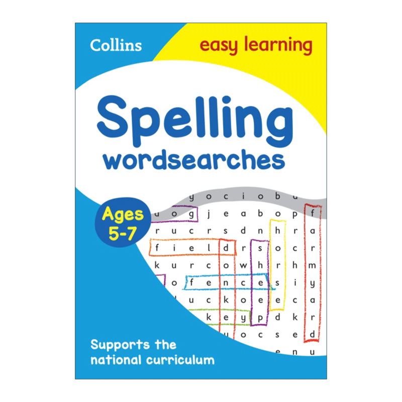 英文原版 Collins Easy Learning KS1 Spelling Word Searches Ages 5-7 柯林斯易学儿童英语单词拼写练习 5-7岁 英文版进口书籍 - 图0