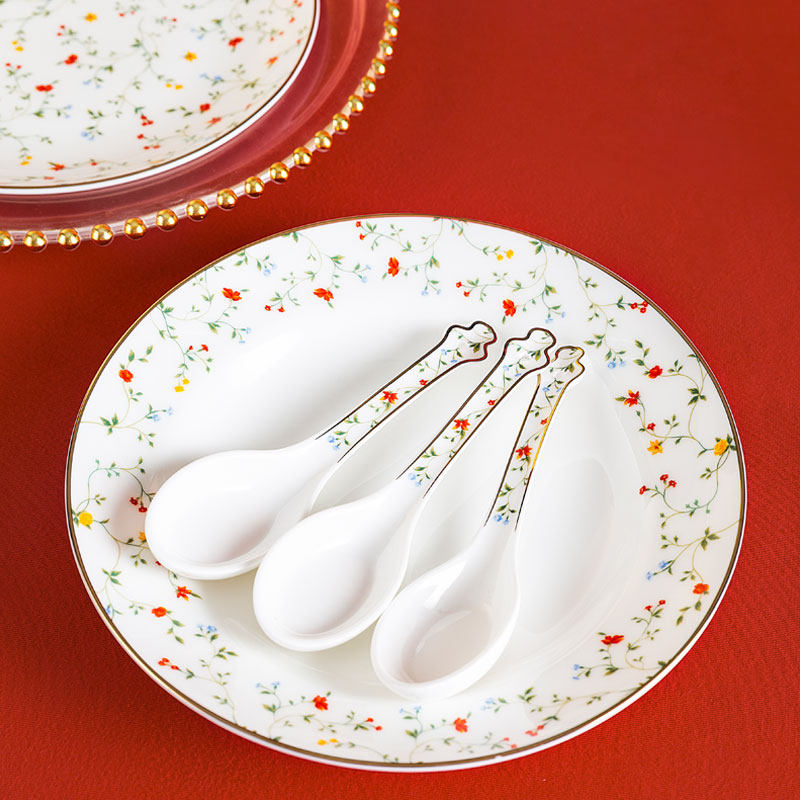 高淳陶瓷新中式轻奢婚庆家用餐具乔迁骨瓷高端婚礼碗筷套装组合,淘宝优惠券,粉丝福利购,淘宝优惠卷