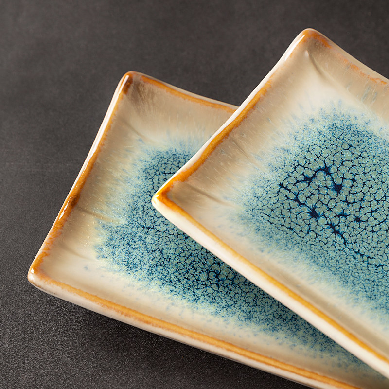 玉泉创意碟子长方盘陶瓷盘子复古寿司盘餐盘日式鱼盘菜盘家用餐具,淘宝优惠券,粉丝福利购,淘宝优惠卷