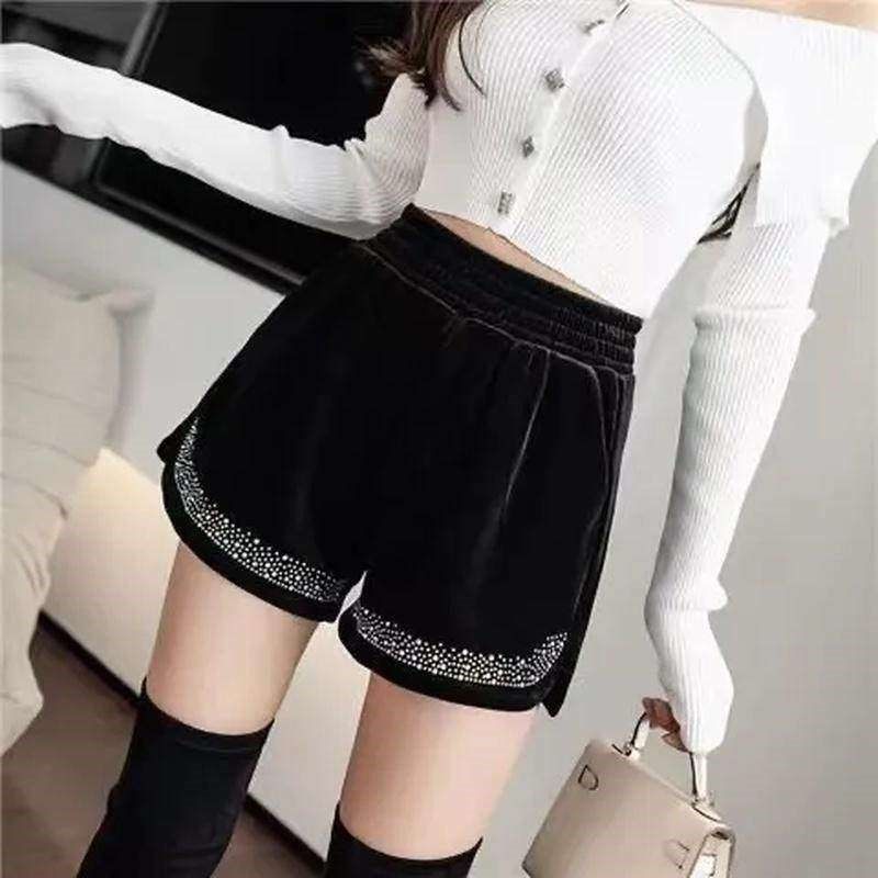 短裤女阔腿秋冬季洋气外穿加厚高腰百搭大码休闲靴丝绒裤子,淘宝优惠券,粉丝福利购,淘宝优惠卷